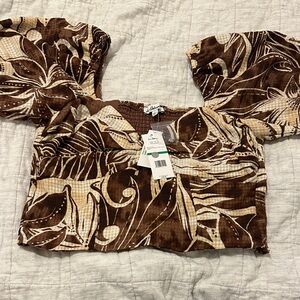 Sam Edelman Brown and Cream Top